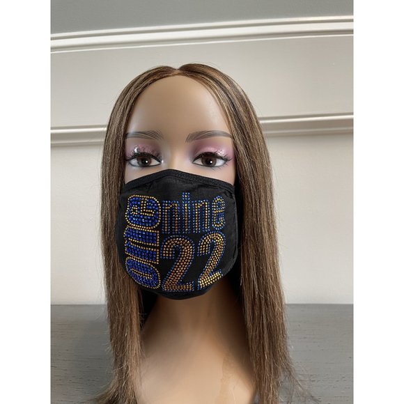 Sigma Gamma Rho 1922 Bling Rhinestone Face Mask - Picture 10 of 11